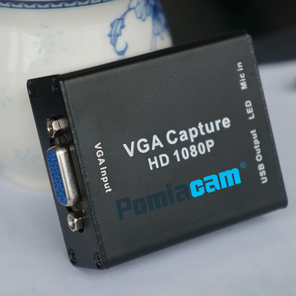 VGA Converter Plug-and-play USB Port HD Video Vga-to-usb Capture Device Vehicle DVR USB2.0 Output Vga Input 1080P