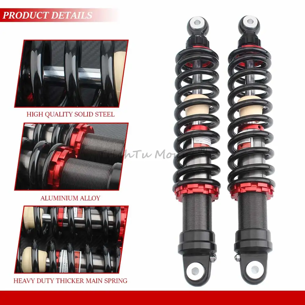 

400mm Motorcycle Nitro Front Shocks Absorbers Accessories For ATV/UTV/Go Kart/Quad Dirt/Sport Bikes Yamaha YFZ 450 2006-2012