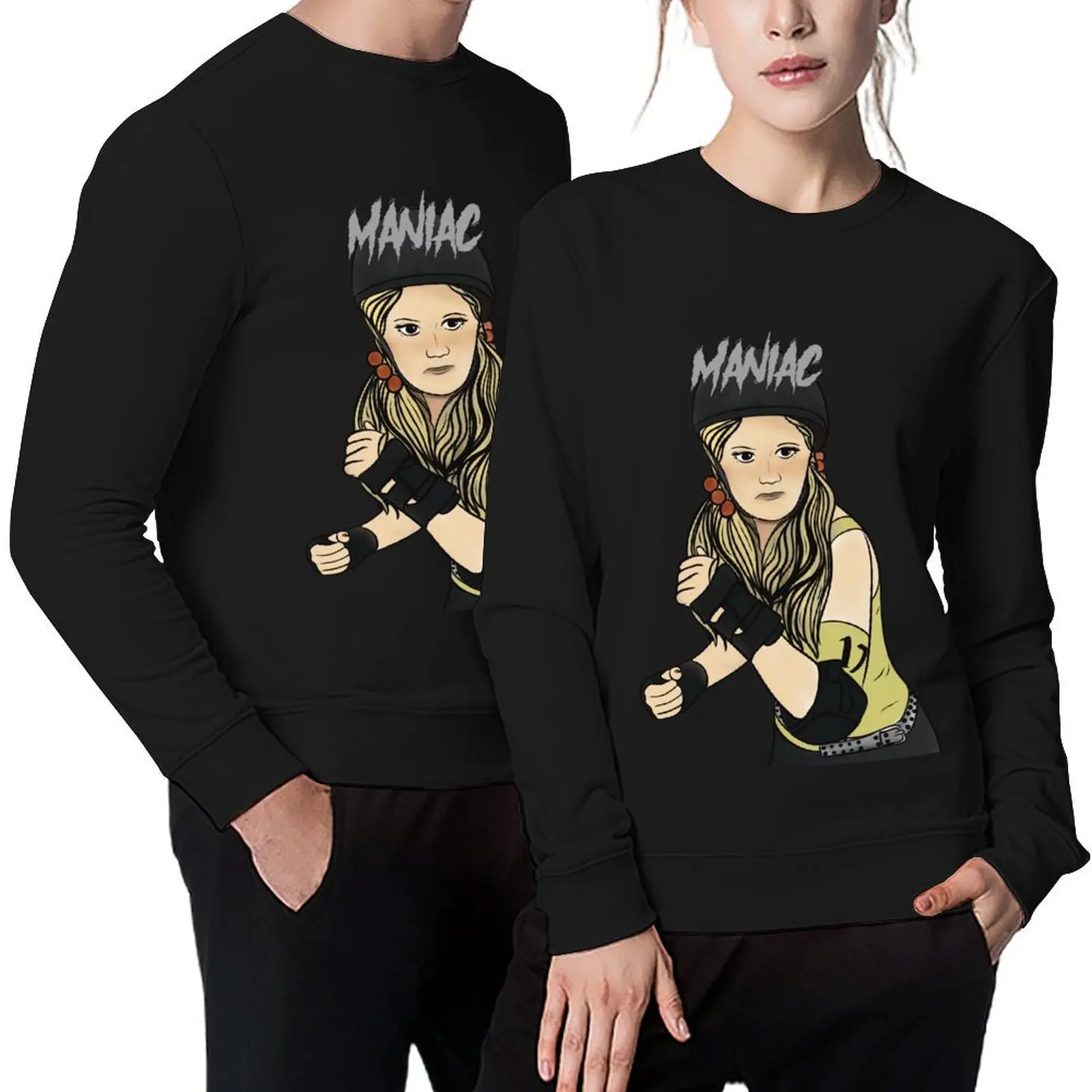

Maniac, Juliet O'Hara - Yellow Pullover mens clothing men clothing fashion men graphic sweatshirts