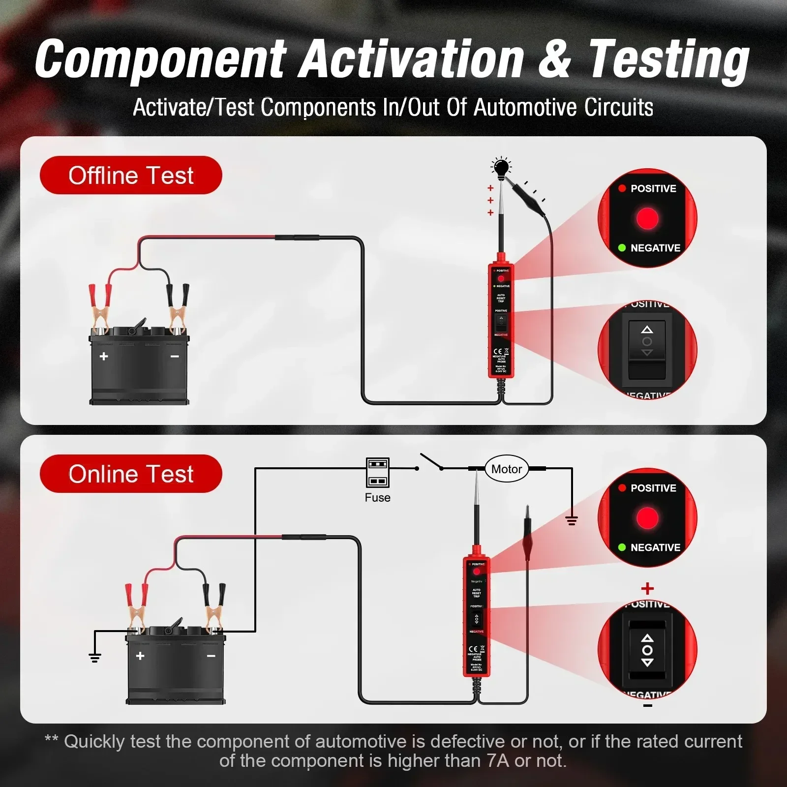 جهاز اختبار النظام الكهربائي للسيارات تيار مستمر 6-24 فولت مع ضوء اختبار LED PP1V5 تحديد القطبية استمرارية جهاز فحص الدائرة الكهربائية القصيرة