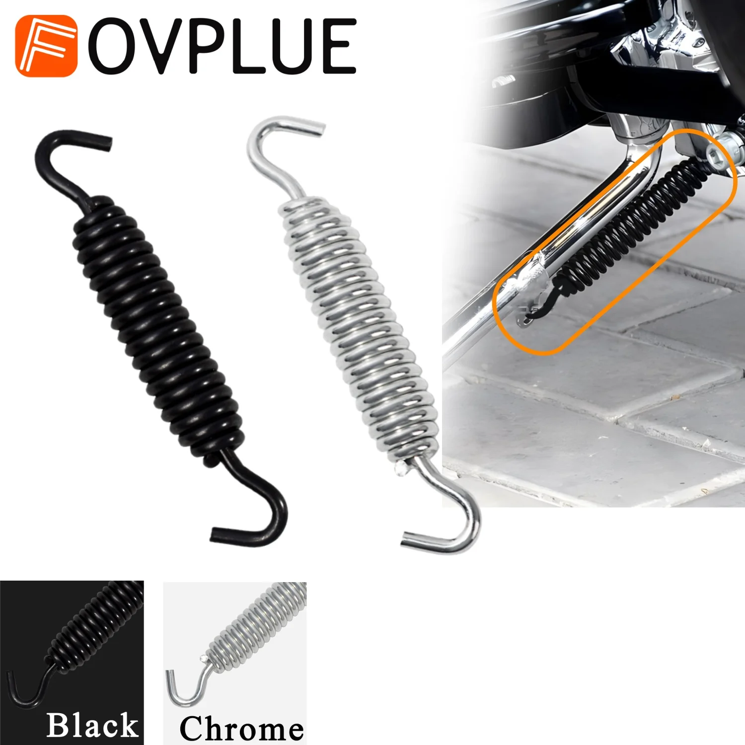 Soporte de resorte para motocicleta, resorte de soporte Jiffy para Harley Touring Road King Softail Fat Boy Sportster XL1200 XL883 Electra Glide