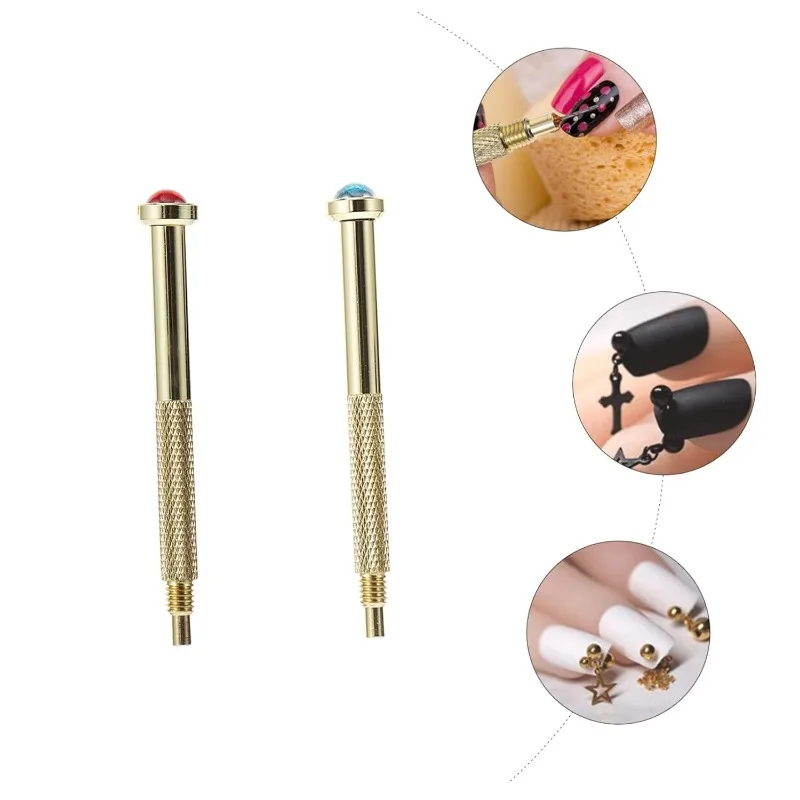 6 Stück Nagel bohr spitzen Kunst Piercing Werkzeug Nagel lochs ch neider Hand bohrer Nagel werkzeug Diamant spitze Nägel Gel Metall bohr werkzeug Pediküre