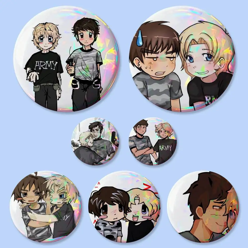 1pc Classic Movie Zero Day Fanart Badges Button Round Creative Pin Brooch Badge Bag Decor Accessories Fans Collect Friends Gifts