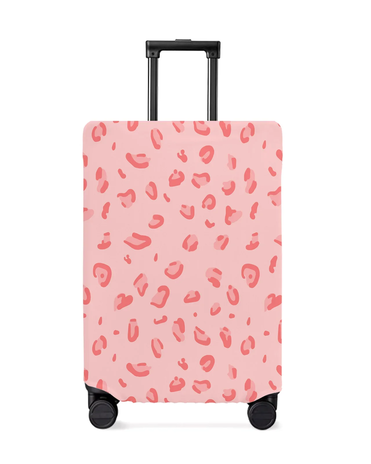 Funda protectora de equipaje de viaje con estampado de leopardo rosa, funda elástica antipolvo para maleta de 18 a 32 pulgadas, accesorios de viaje