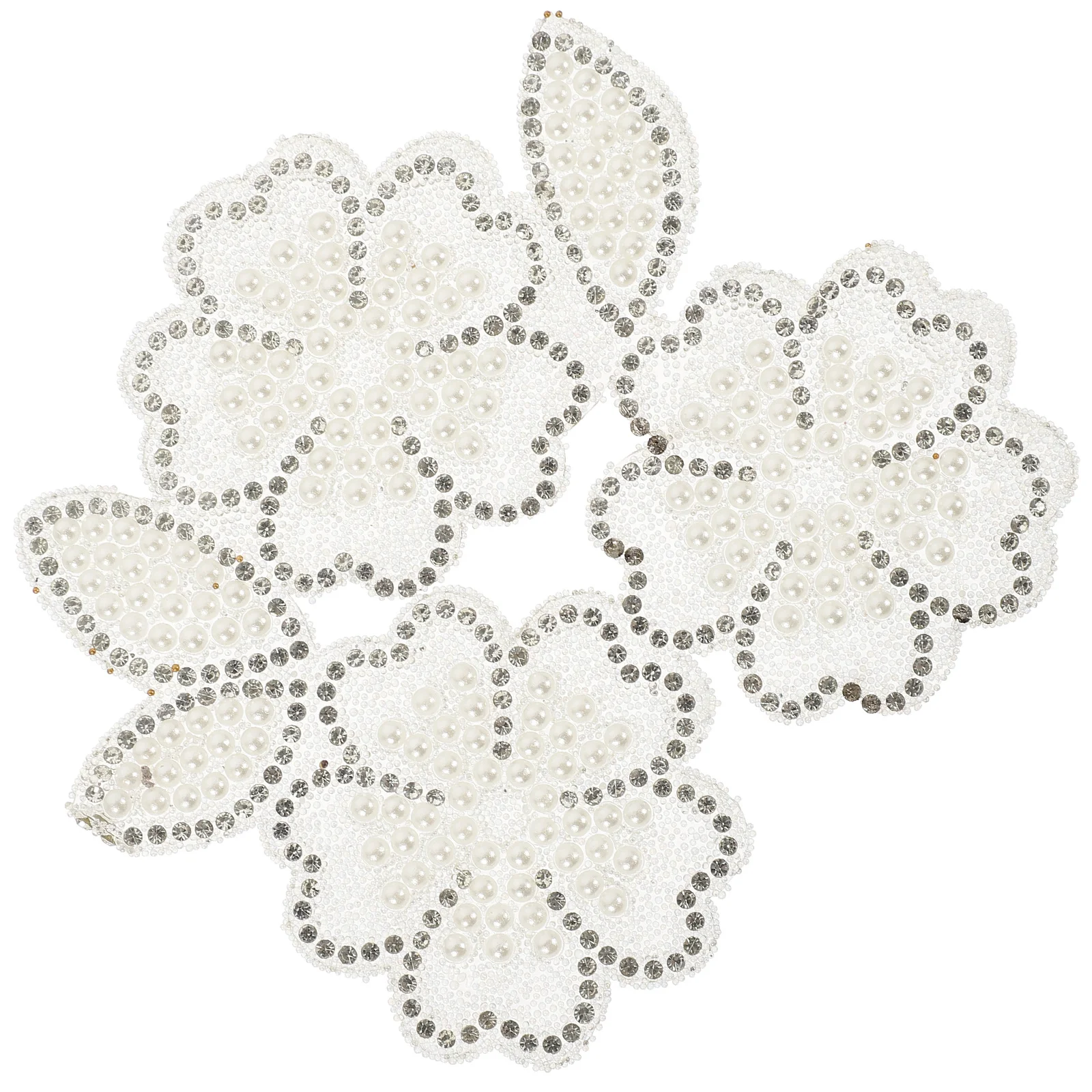 

Sparkling Flower Rhinestone Applique Iron on Patch for Clothing Decoration DIY Garment Repair Hat Jacket Bag Accessory