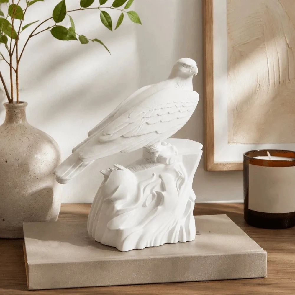 Gothic Style Crow Statue Seagull Home Decoration Crow Ornaments 3D Printed Simulation Crow Model Home Decoration