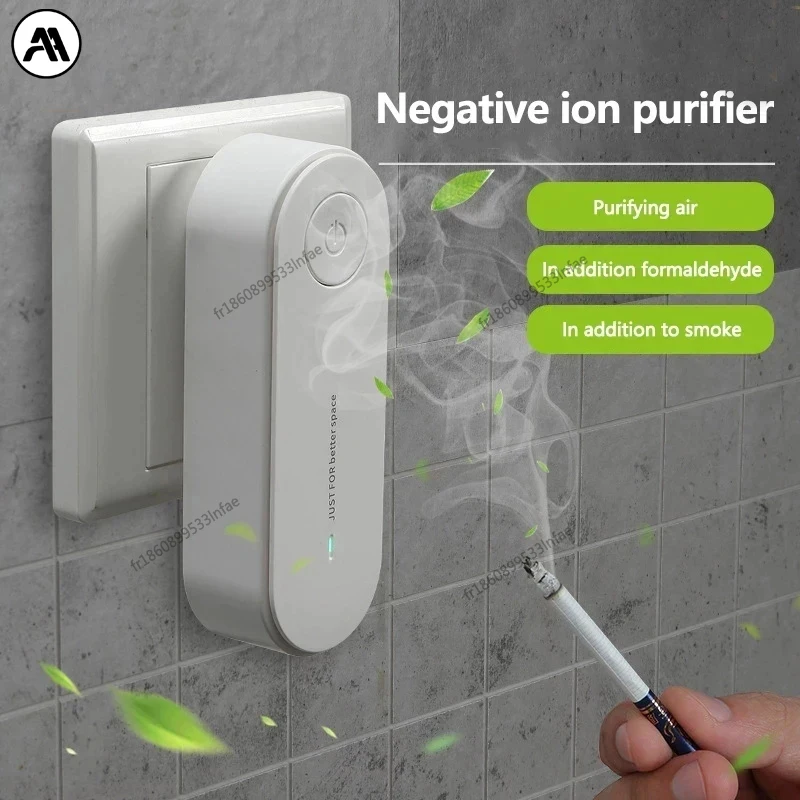 Nuevo Purificador de Aire Portátil, Purificador de Aire con Aniones, Ionizador, Eliminador de Polvo, Humo de Cigarrillos, Desodorante para Mascotas y Baños