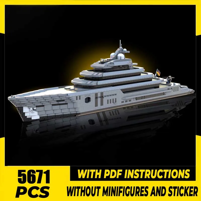 

Строительные блоки Moc, модель яхты SUPREMACY, технологические кирпичи, модель корабля, лодки, сделай сам, сборка, праздничный набор игрушек, подарки