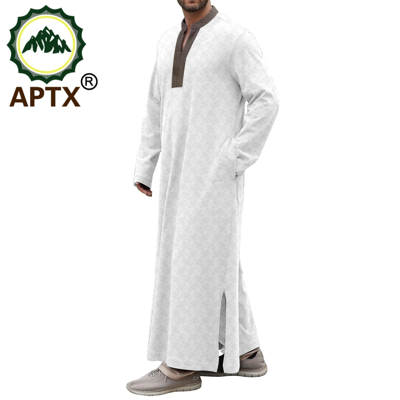 

Muslim Mens Robe Africaine Jubba Thobe Muslim Robe Long Sleeve Coat Saudi Arab Kaftan Middle East Islamic Clothing 2416102