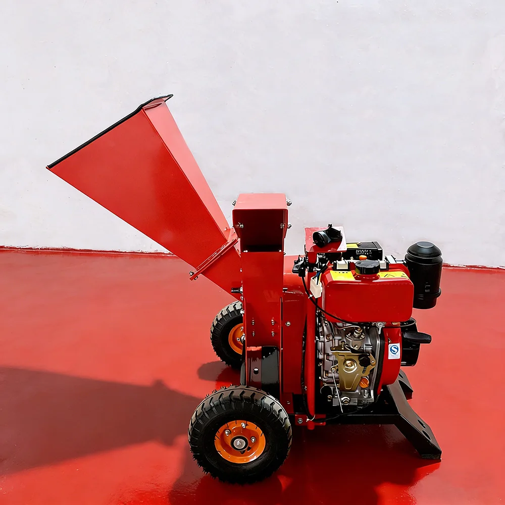 2025 Bestselling 50mm Diesel Wood Chipper Heavy Duty Garden Shredder Essential Wood Chip Machine for Forestry Farm view 4