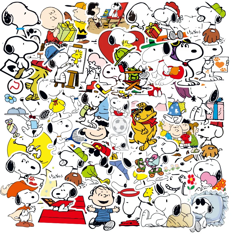 100 Stück Cartoon Snoopydog Cartoon Wasserdichte Handyhülle Handbuch DIY Aufkleber – Detail 2