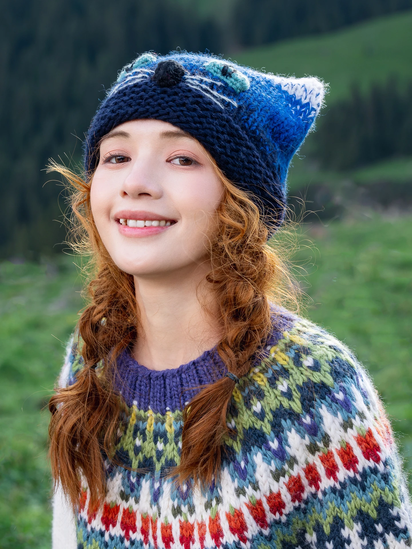 

Исландский свитер ручной вязки Thiened Loose Nordic Retro Sle Трикотаж Уютный шерстяной длинный свек круглый пуловер для осенней...