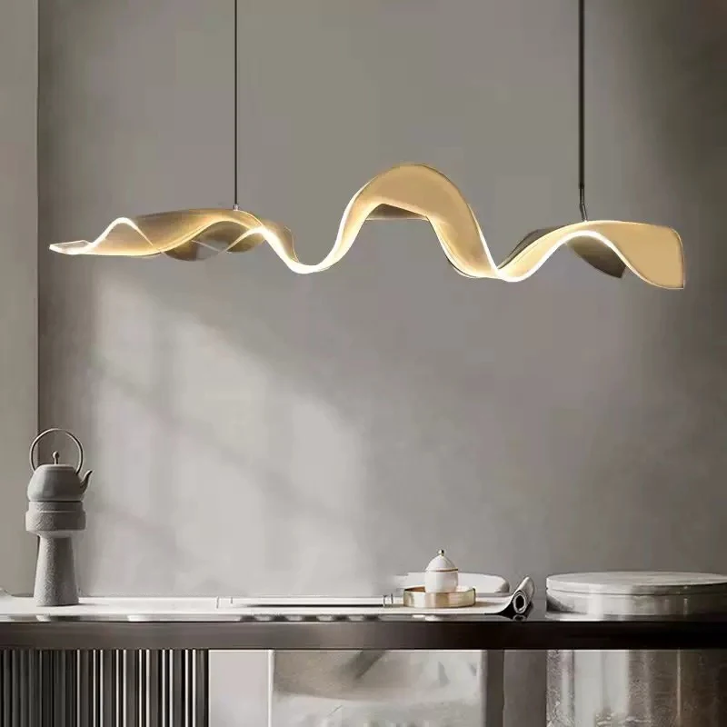 

Modern minimalist restaurant bar counter island pendant light project ribbon acrylic pendant light