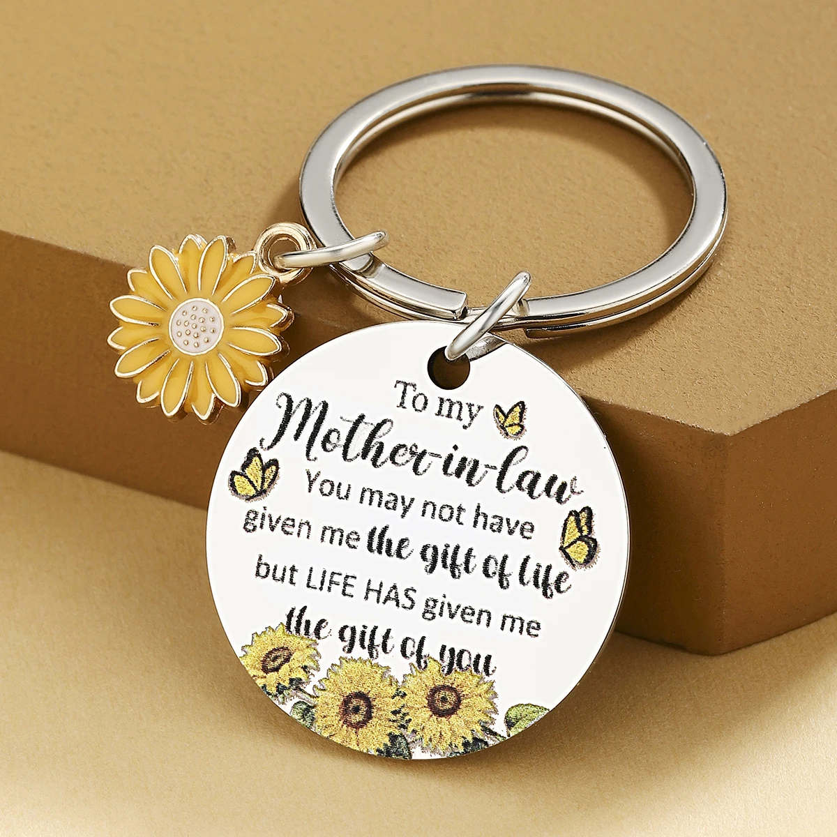 Llavero de girasol para madre – Regalo de boda Original - imagen 2