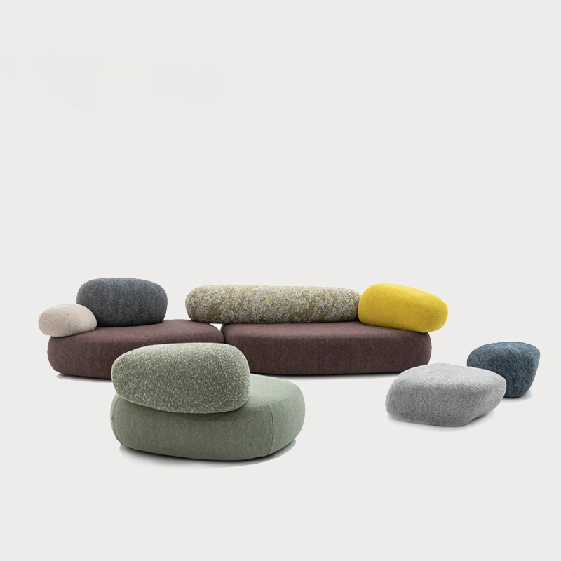 

Cobble sofa Italian minimalist living room design curved fabric sofa