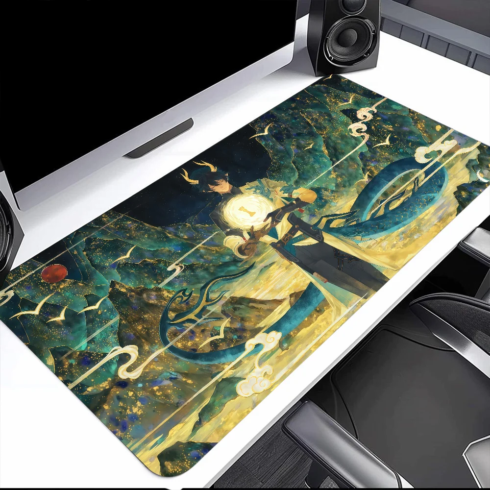 Dan Heng Honkai Star Rail Game s Mouse Pad Large Desk Mat Keyboard Ergonomic Office Rubber PC Non-slip Anti-fray Home Custom