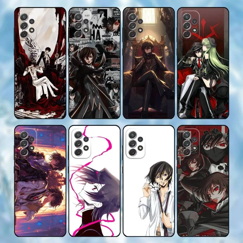 

Anime Code Geass Phone Case For Samsung S25,S24,S21,S22,S23,S30,Ultra,S20,Plus,Soft Black Shell