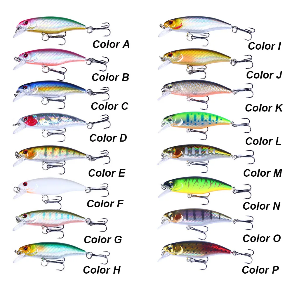 YUCONG 8/16PCS Mini Minnow Baits 6cm-4g Sinking Minno Wobblers Trolling Wobblers Noisy Fishing Lures Hard Swimbaits cebos pesca