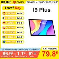 Tablette BMAX I9 Plus 10,1'' (4+20) Go de RAM 128 Go de ROM Rockchip RK3562 Android 15 1280*800 IPS 6000 mAh Type-C WIFI 6 Bluetooth 5.4 2 cœurs 1