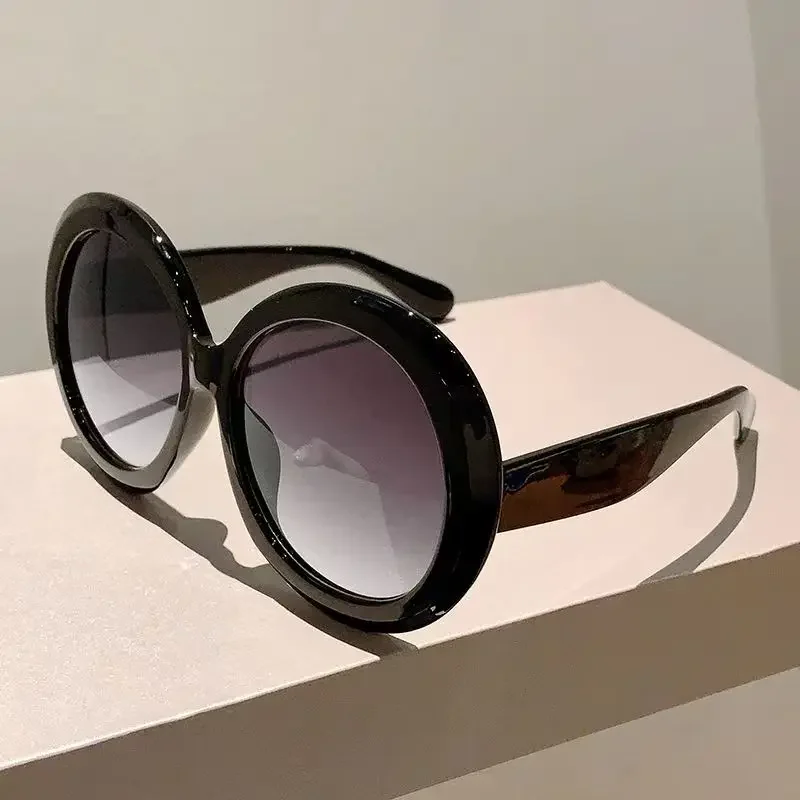 Gafas de sol redondas de gran tamaño, para mujer y hombre, de una marca de lujo, con montura grande, gafas de sol, gafas de protección, gafas de sol de gran tamaño, gafas unisex para montar en bicicleta.