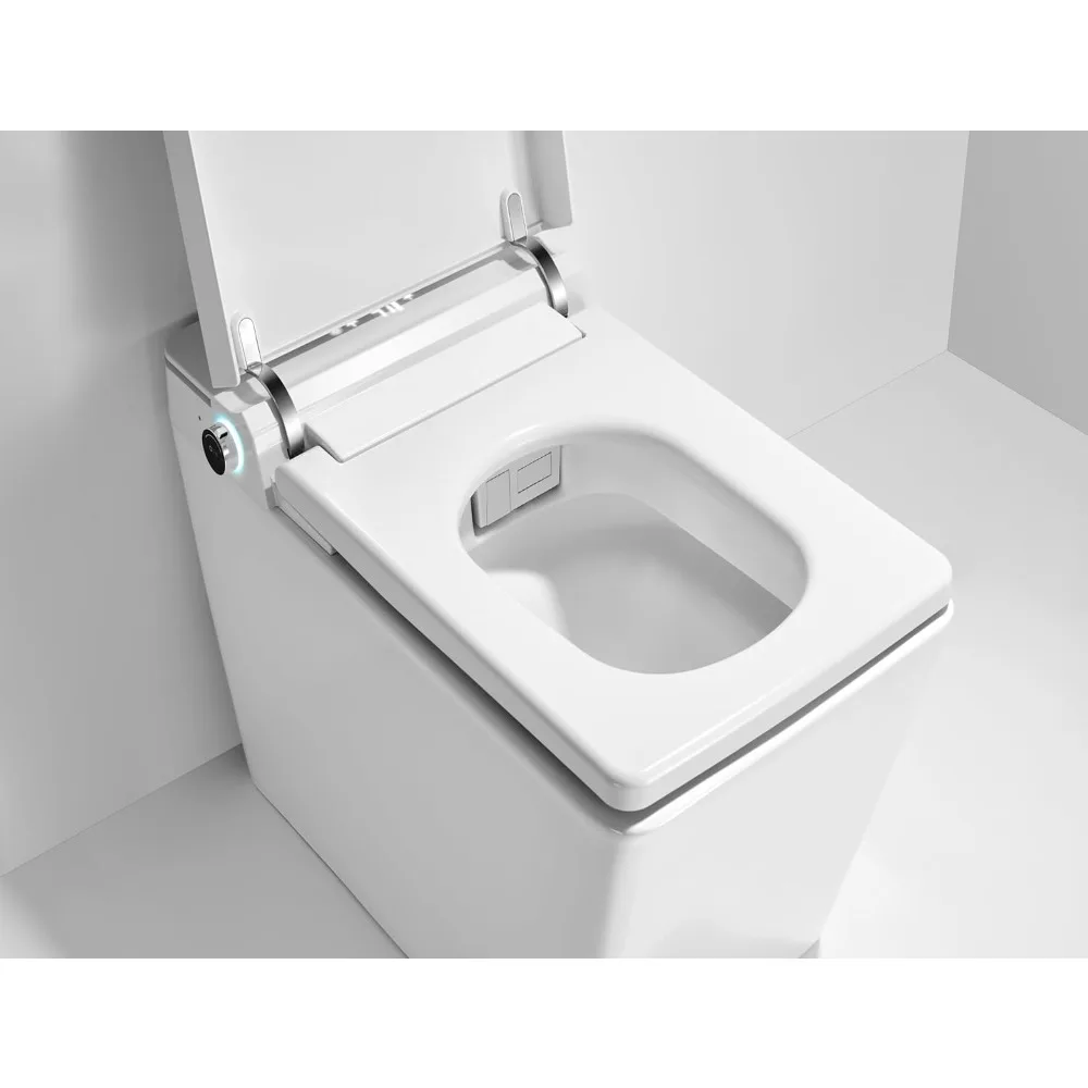 Luxury Smart Toilet Square Shape One Piece Bidet (WHITE) Bathroom Fixture Home Improvement