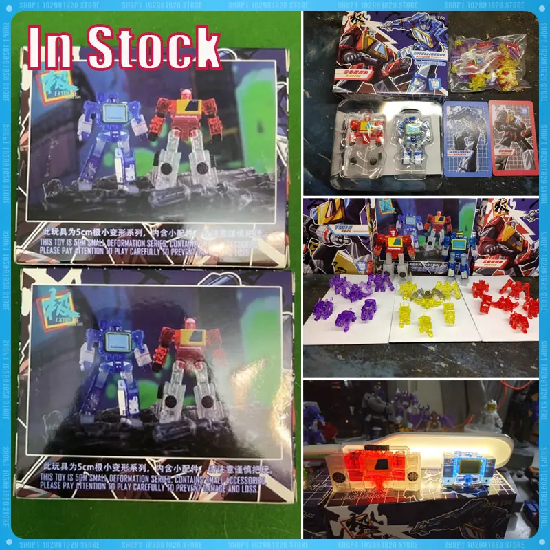 In Stock Transformation Dr.Wu DW-E02S Color Transparent Anime Color Sound Wave Tape Recorder Action Figure Model Collection Gift