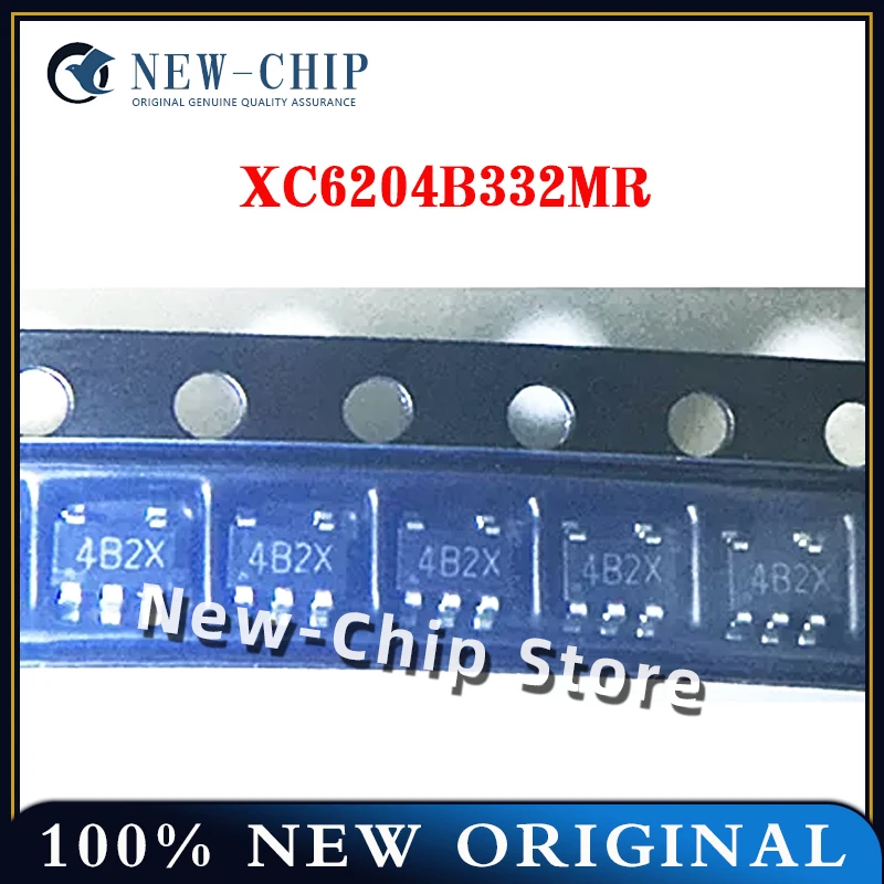 50PCS-1000PCS/LOT  XC6204B332MR  4B2*  SOT-23-5 3.3V   XC6204  Voltage regulator chip  New Original