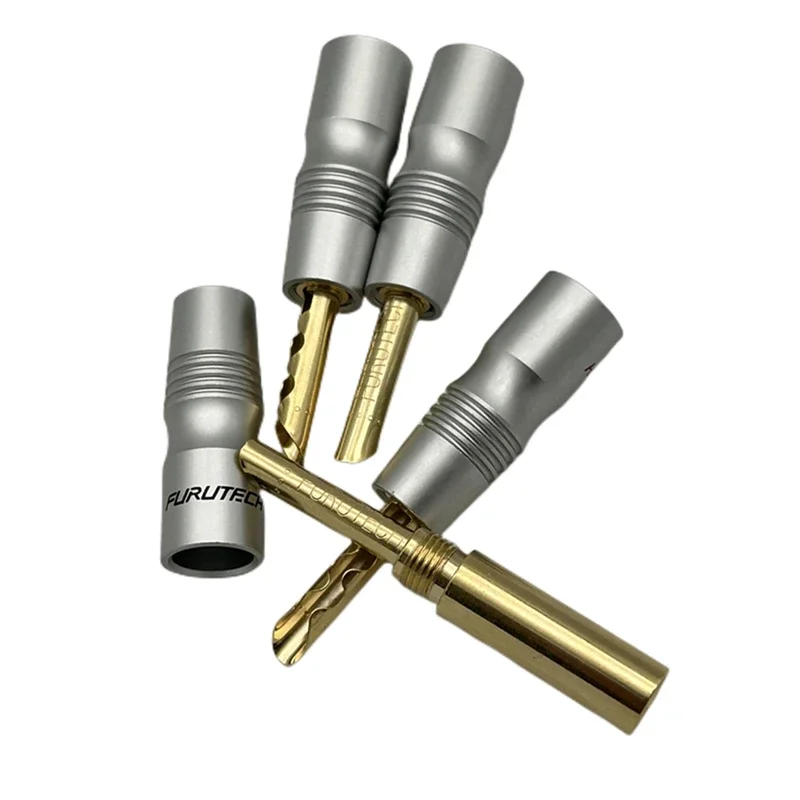 4Pcs Furutech BFA Banana Plug Screw Locking HiFi Audio Adapter 5mm Amplifier Speaker Cable Connector
