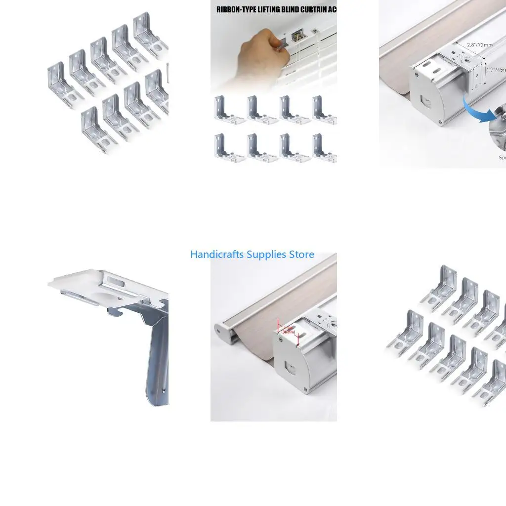 R1WA Zebras Shade Mounting Brackets L-Shape Metal Blinds Mounting Bracket No Screws