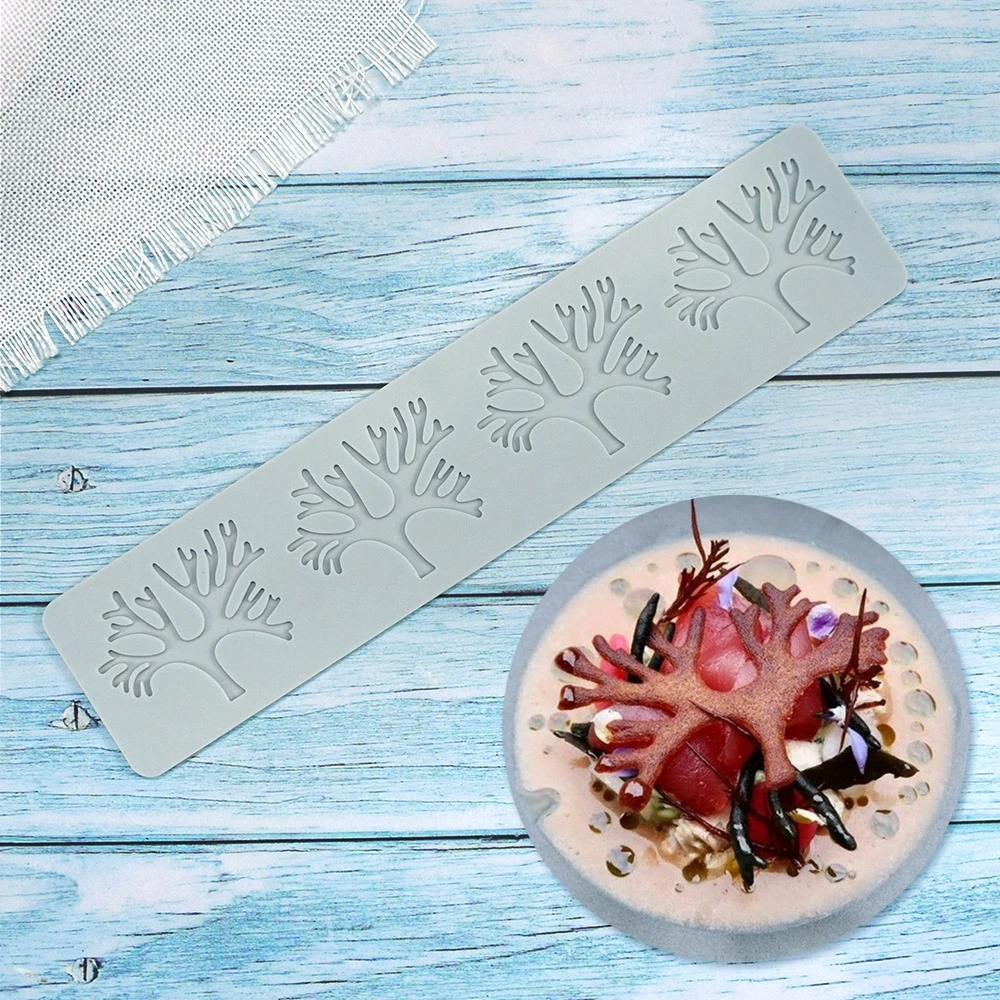 Coral Lace Silicone Mat DIY Fondant Sugarcraft Cake Border Handmade Gum Paste Cupcake Topper Icing Candy Imprint Making