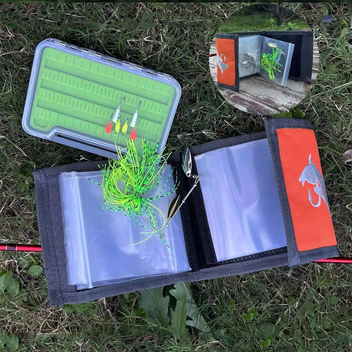 Aventik Fishing Rig Bag Tackle Accessory Storage Bag Fishing Tackle Binder Fly Fishing Leader Tippet Line Wallet Storage Bag view 6