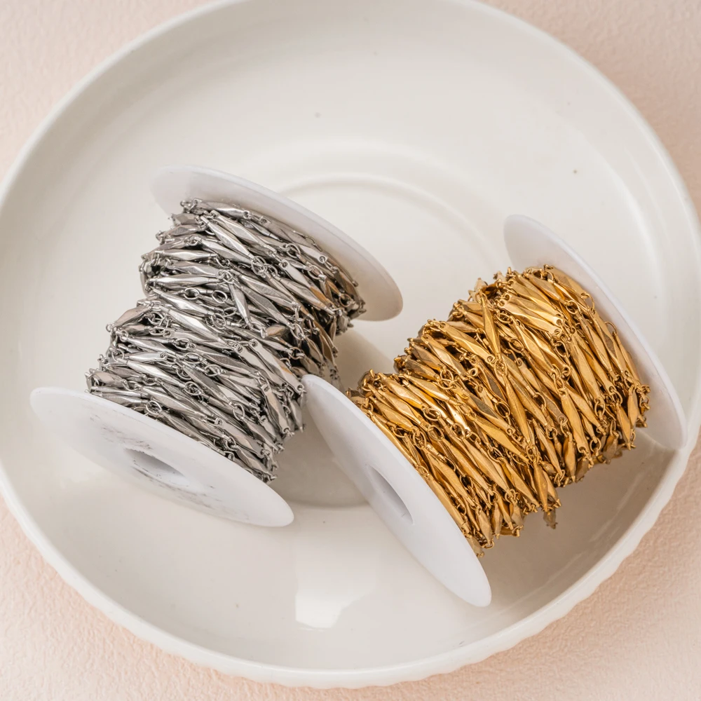 1M Edelstahl-Stabketten für DIY Handgemachte Halsketten Armbänder Schmuckherstellung Bastelmaterialien Zubehör – Detail 2