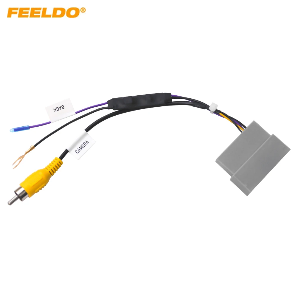 5Pcs Car Parking Reverse Wire Adapter 32Pin Female Video Plug RCA Cable With 12V-6V Power Convertor Board For Honda