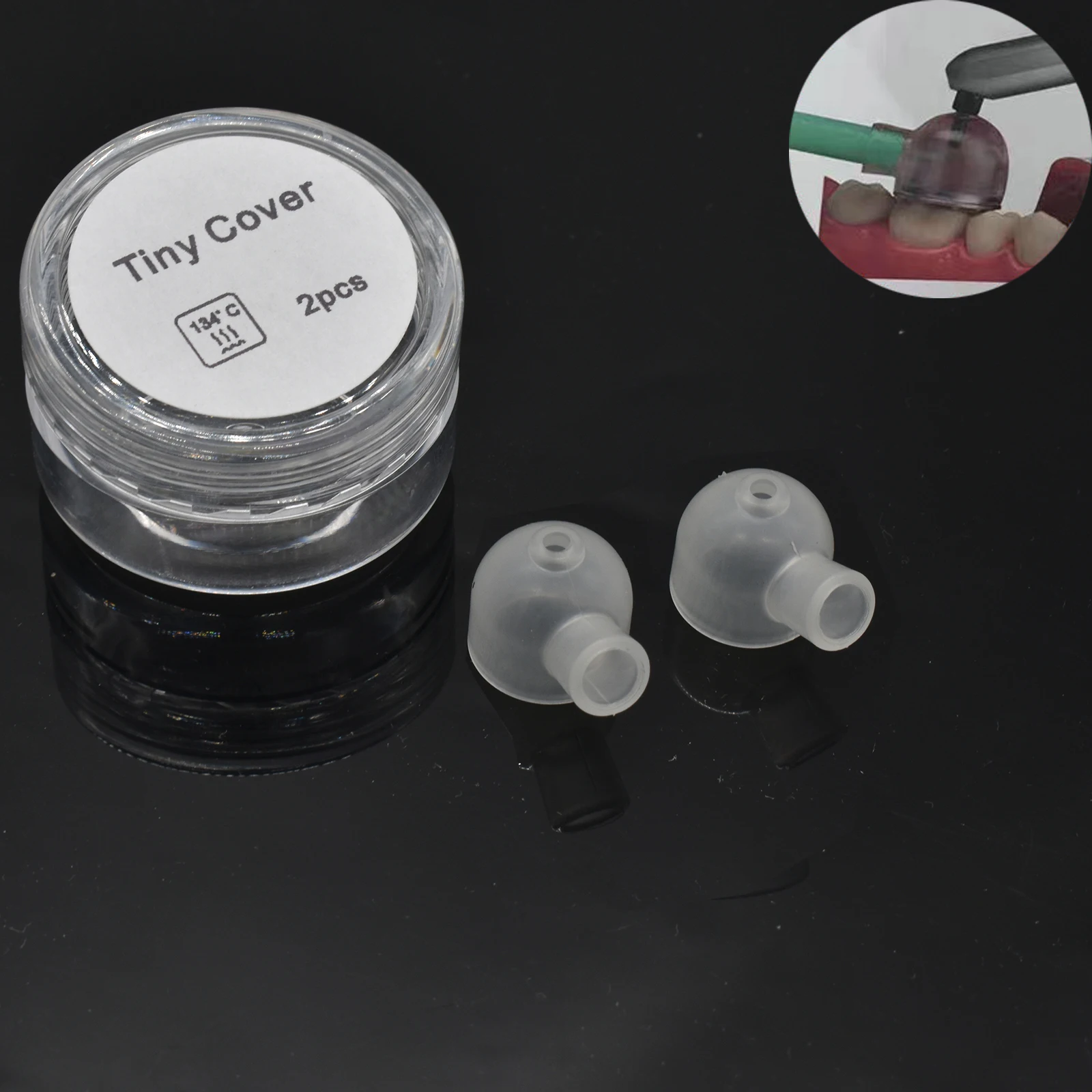 

2pcs/box Dental Tiny Cover for Aluminum Oxide Air Abrasion Micro Blaster Sandblaster Powder Dust Proof Cap 134℃ Autoclave