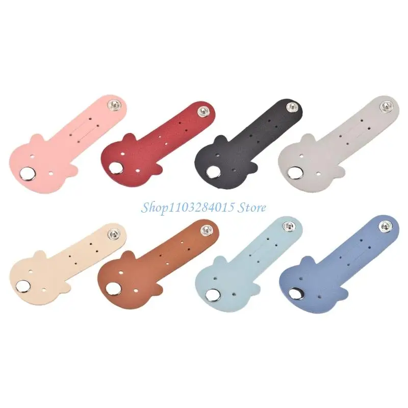 R6FF Lovely Bear Shaped PU Cord Winder Tangling Prevention Travel Cable Buckle Organiser Available In Various Color Option
