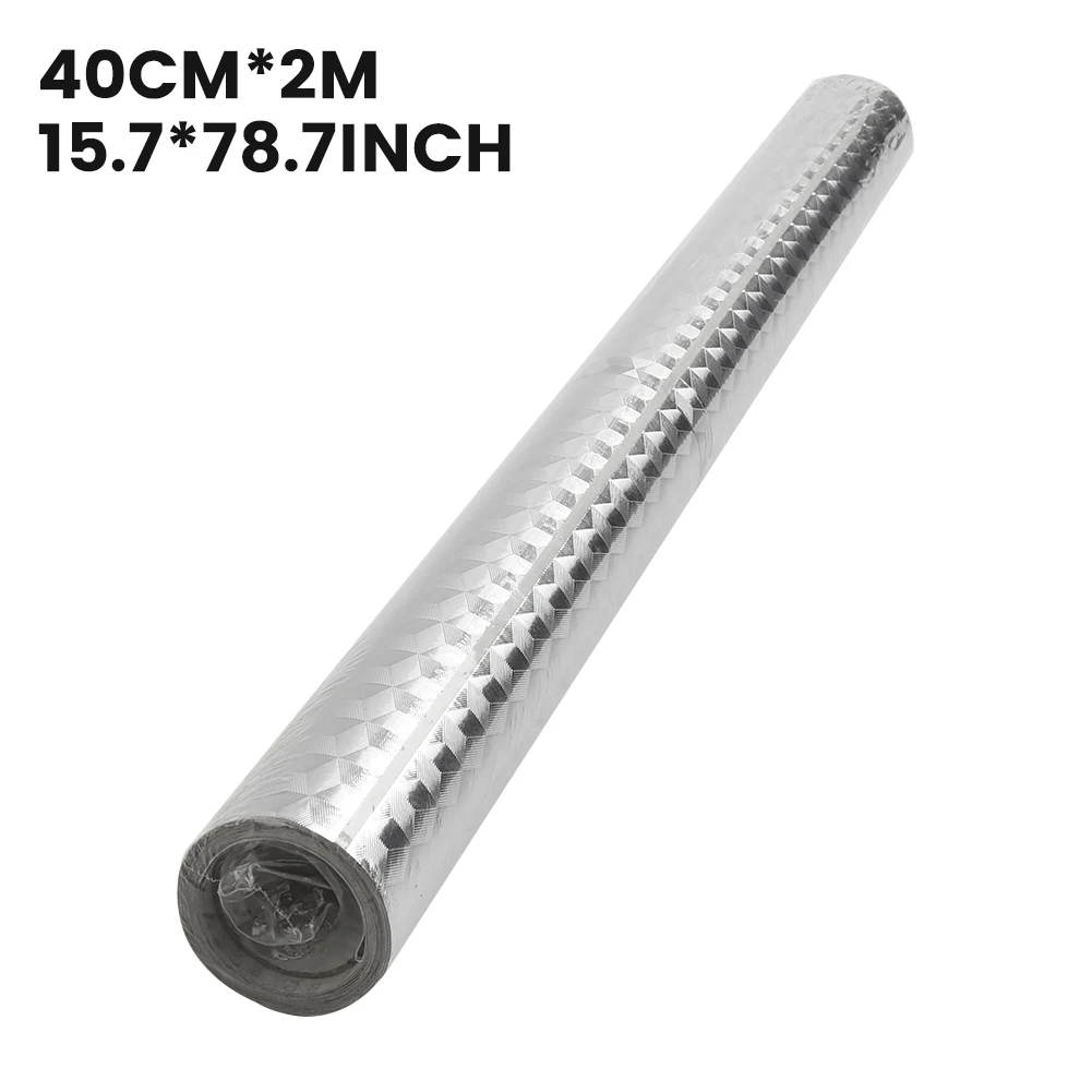 Aluminum Foil Countertop Sticker with Oil-Resistant Properties for Kitchen Cabinet Protection Backsplashes and Wall Areas