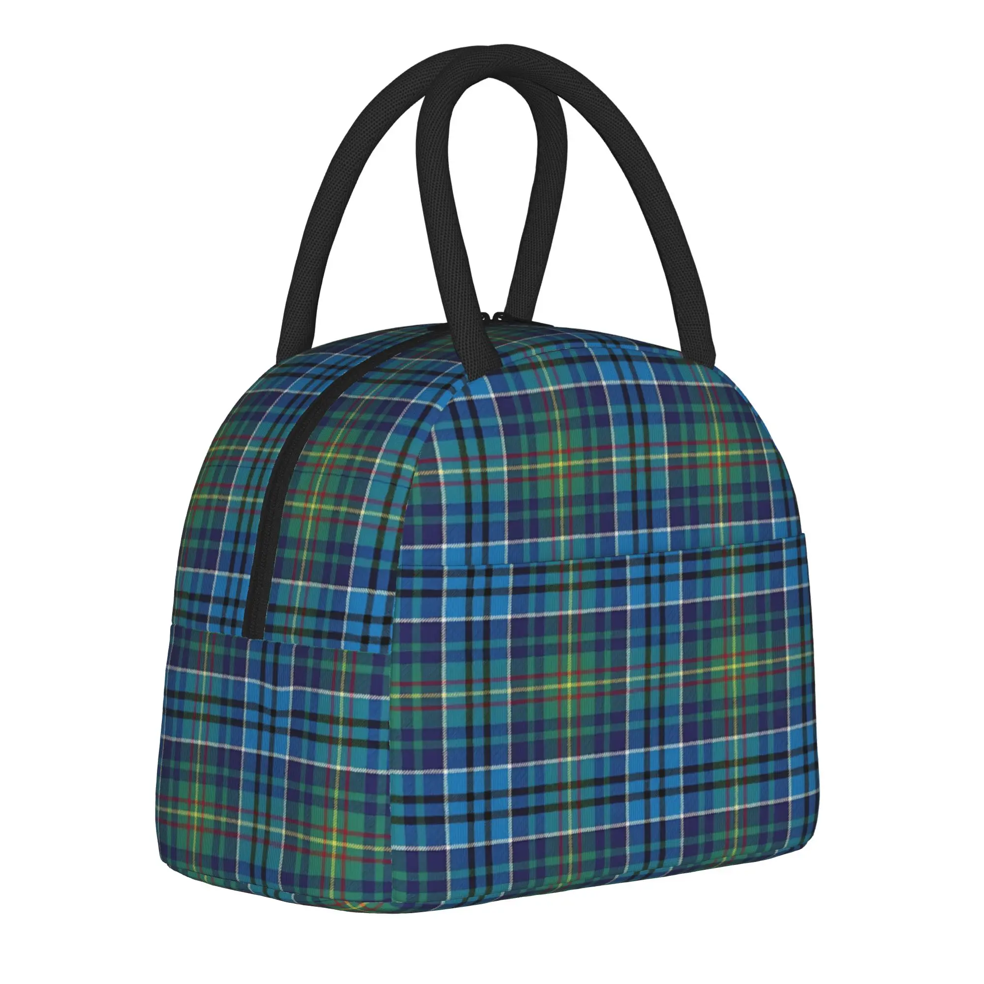 Tartan  Ancient Irish Family Name & Clan Plaid Insulated Lunch Bag High Capacity  Meal Container Thermal Bag Lunch Box Tote