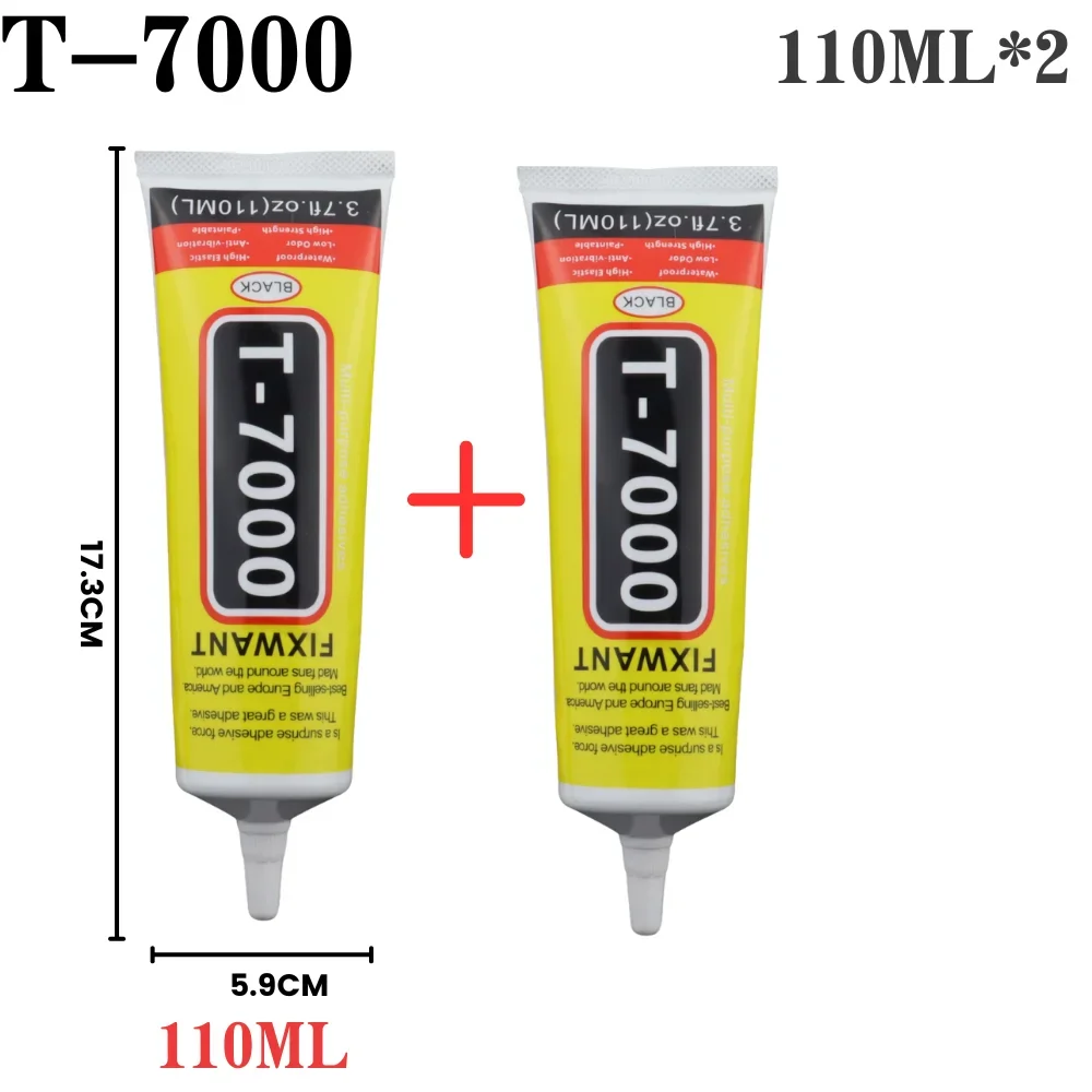 Heldere B-7000 & zwarte T-7000 lijm 15 ml/50 ml/110 ml, sieraden ambacht, waterdichte sneldrogende harslijm telefoonscherm reparatielijm