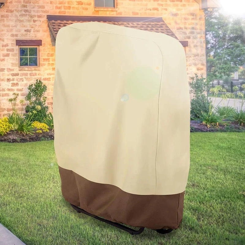 AT84-Outdoor Folding Deck Chair Cover Waterproof Balcony Outdoor Folding Deck Chair Garden Sunbathing Deck Chair Cover