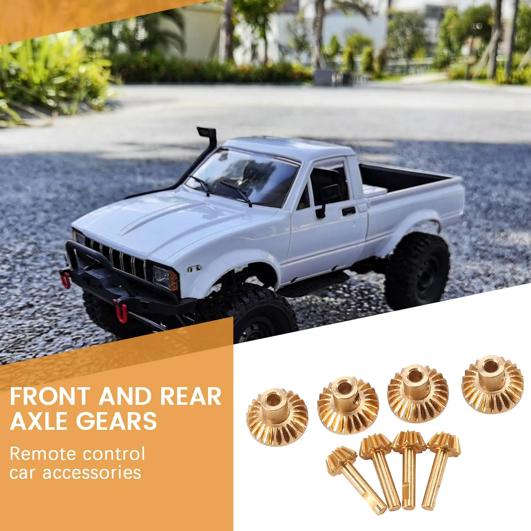 8Pcs Brass Front & Rear Axle Gear Drive Shaft Gear Upgrade Accessories For WPL C14 C24 B24 B36 MN D90 D99 MN99S Parts