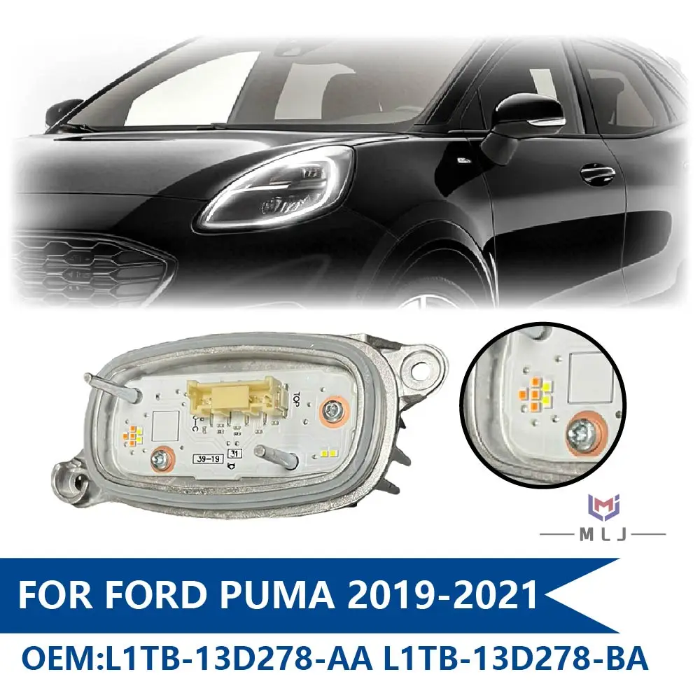 

L1TB-13D278-AA L1TB-13D278-BA For Ford Puma 2019-2021 Headlamp White LED Angel Eye Module Daytime Running Light Car Accessories