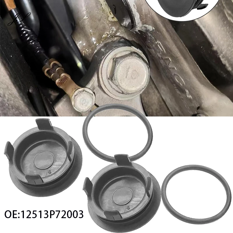 2pcs Car Engine Cylinder Head Rear Cam Plug with Seal 12513-P72-003 For Honda CR-V CR-Z Civic HR-V Insight Hybrid 1.7 L4 1.8 L4