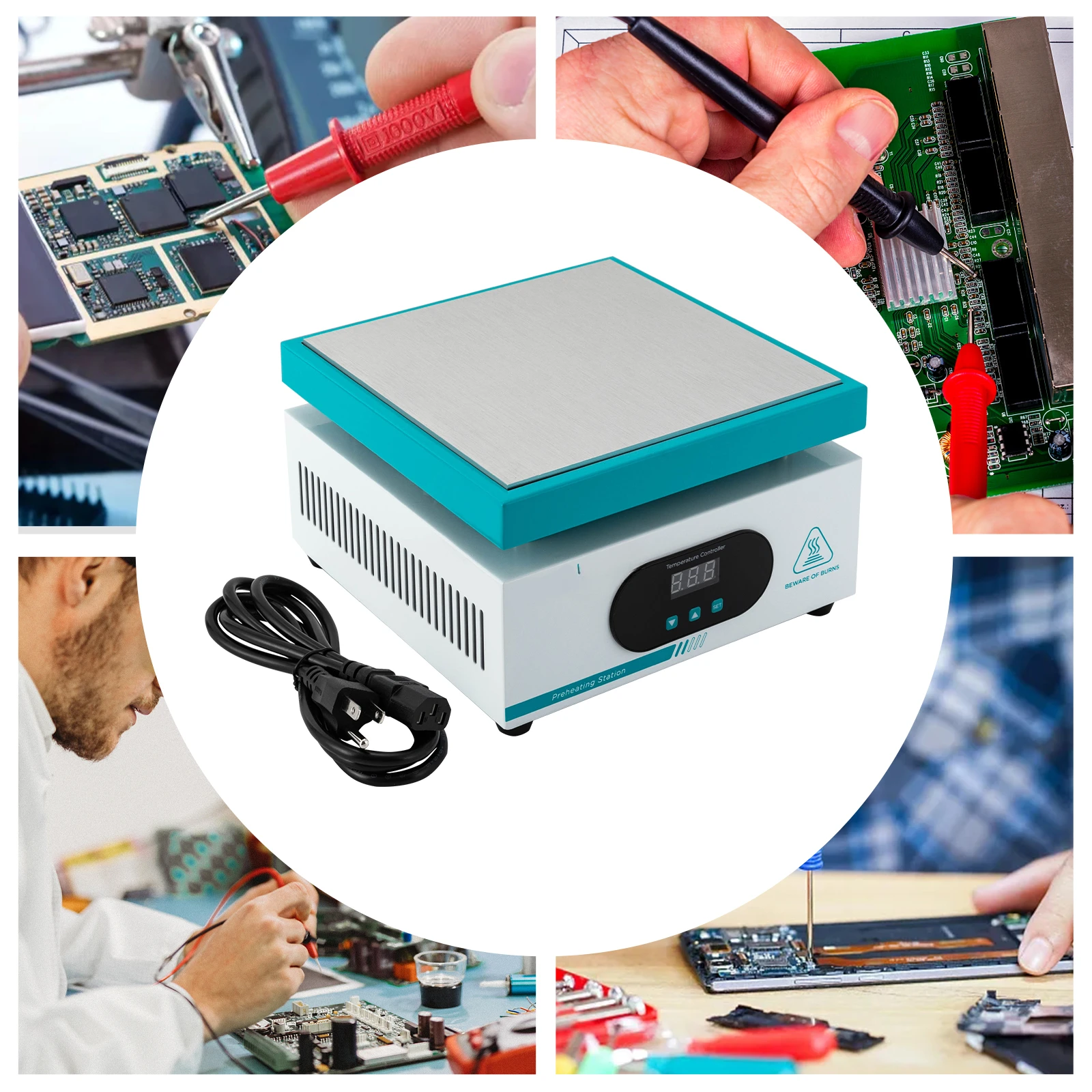 600W  Electric Welding Machine Portable Hot Plate Preheat Welder and Rework Heater Lab Soldering Station