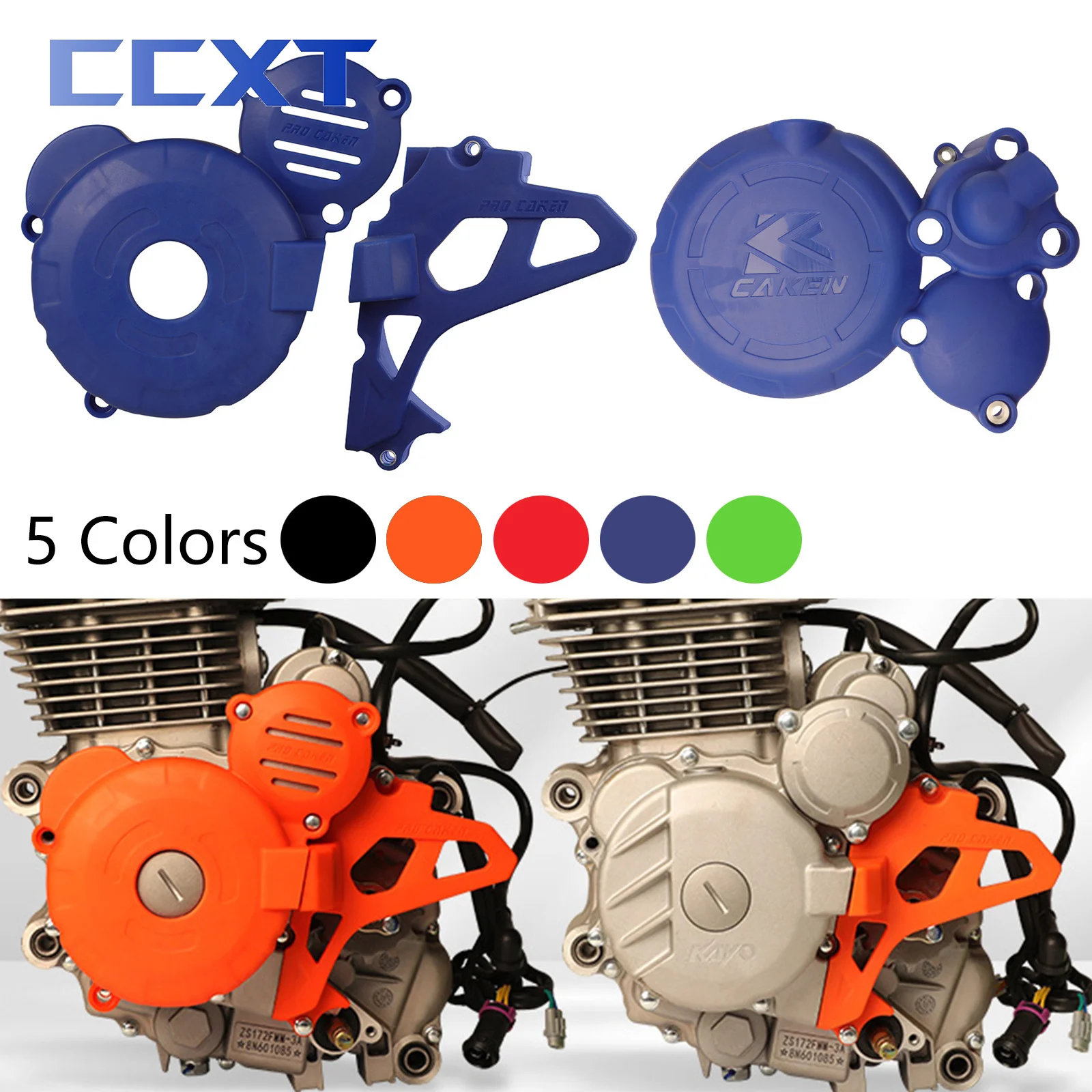 Motorcycle Engine Clutch Guard Water Pump Cover Ignition Protector For ZongShen CBS300 NB300 Engine CBS NB 300CC ZUMA J1 KEWS HJ