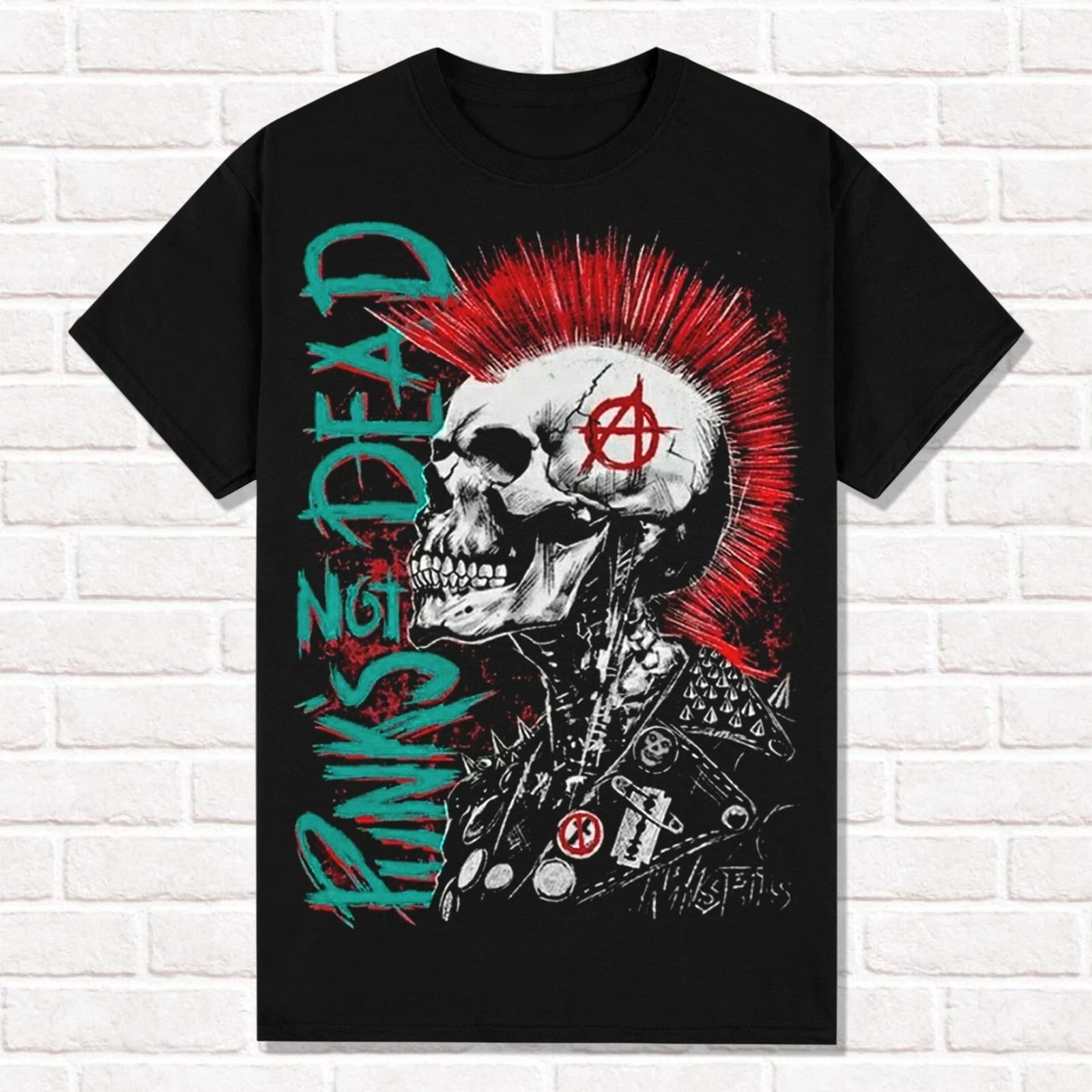 Camiseta Punk's Not Dead, camiseta Punk Rock Hard Rock Heavy Metal Anarchy, camisetas Unisex de algodón de manga corta High Street