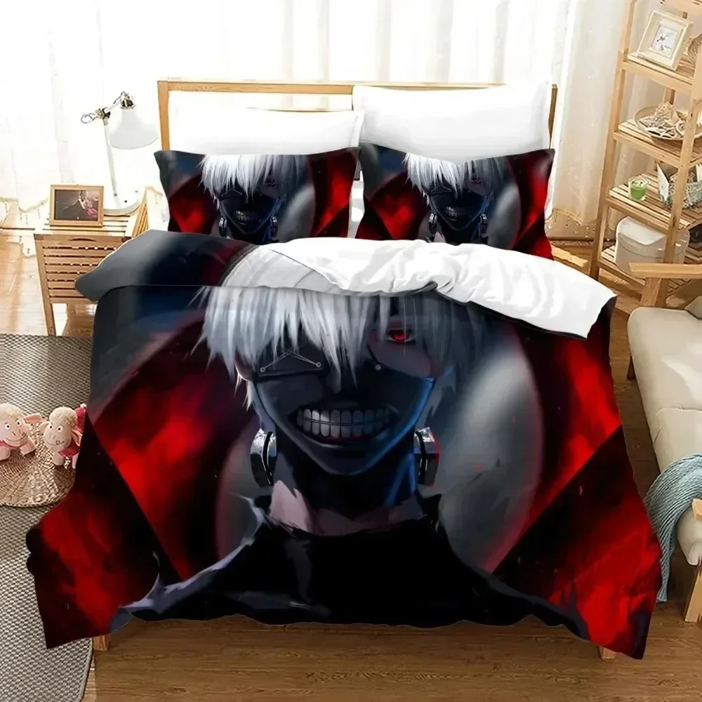 

Anime Tokyo Ghoul 3D NEW Duvet Cover Pillowcase Bedding Set Adult Boy Girl Bedroom Decoration Children Single Double Large
