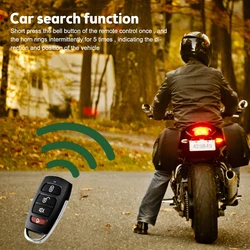 Alarme de controle inteligente para motocicleta, sistema de controle de controle remoto sem chave, sistema de controle de aplicativo, trava elétrica do motor, sirene de alarme de moto