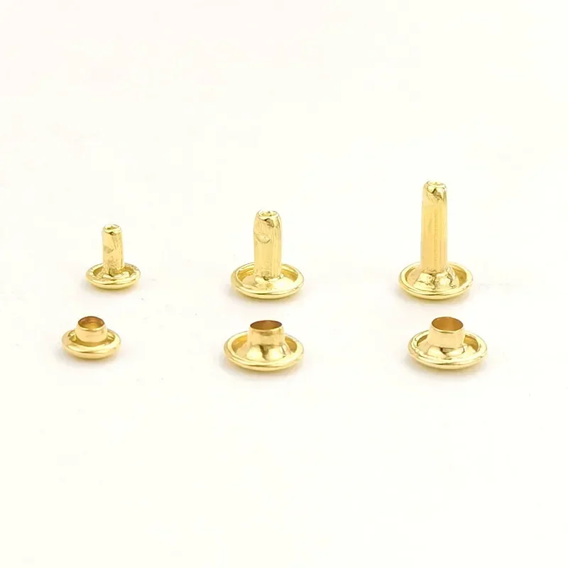180Pcs Metal Snap Fasteners Buttons Leather Rivets Hole Punch Pliers Double Cap Rivet Stud Round Nail Spike  For Clothing/Bags - view 4
