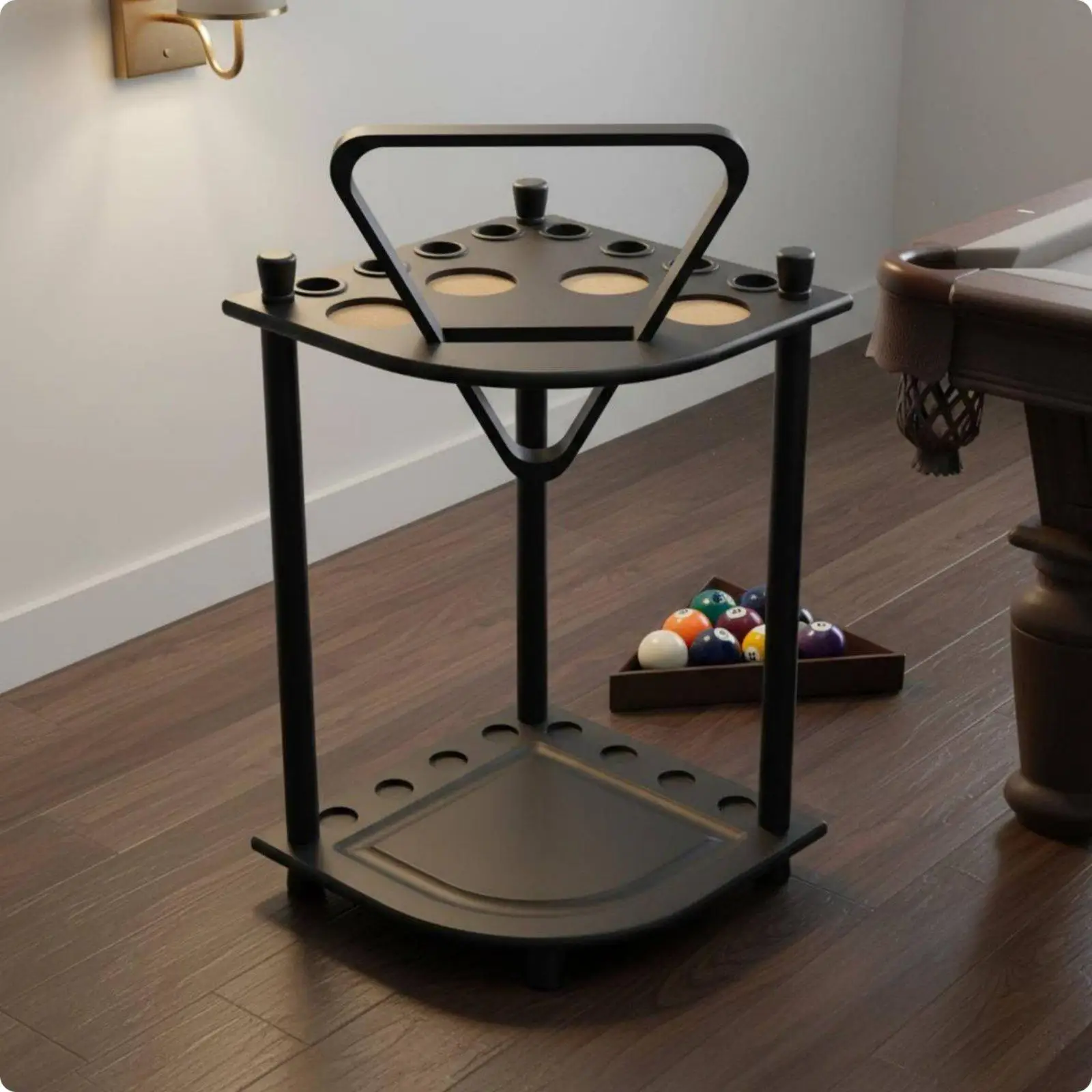 wooden-cue-rack-floor-stand-pool-cue-storage-organizer-8-slots-for-bar-pool-and-game-room-accessories