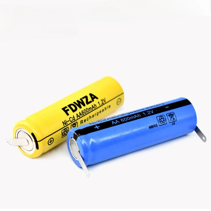 2 Pçs/lote 1.2V 600mAh Bateria Recarregável NI-CD